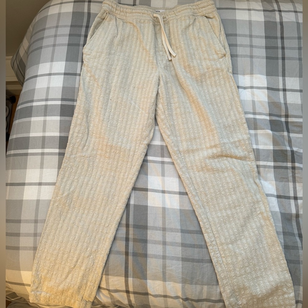 Zara linen pull on pants